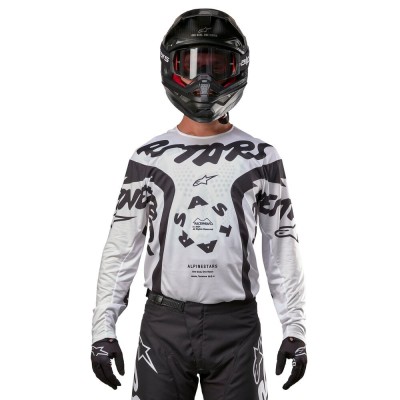 Maillot Alpinestars Racer Hana Blanc Noir 