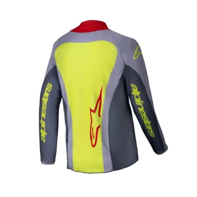 Maillot Enfant Alpinestars Racer Melt Rouge Gris 