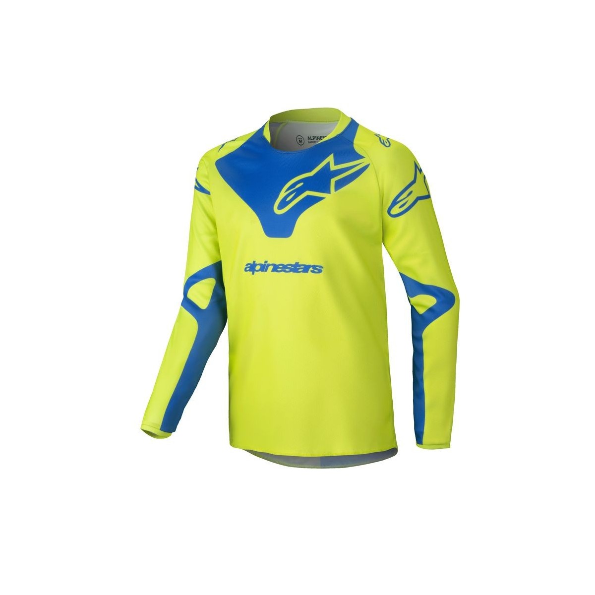 Maillot Enfant Alpinestars Racer Veil Jaune Fluo Bleu 