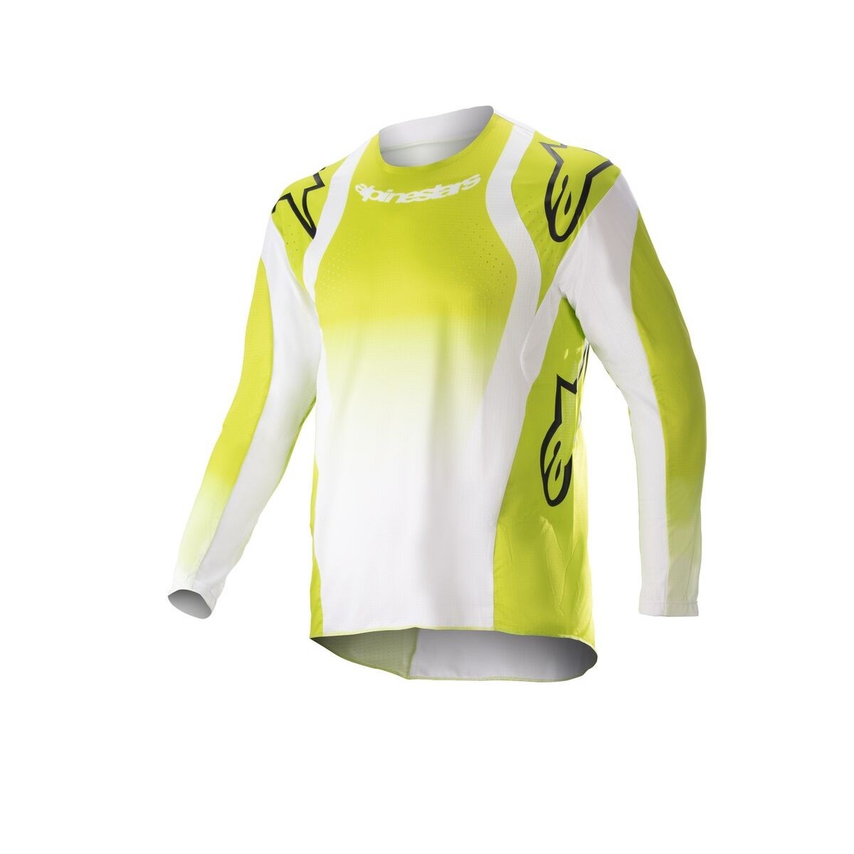 Maillot Enfant Alpinestars Racer Push Jaune Fluo Blanc 
