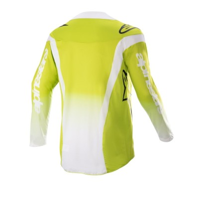 Maillot Enfant Alpinestars Racer Push Jaune Fluo Blanc 
