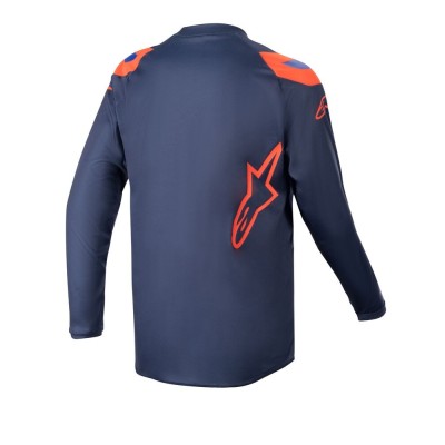 Maillot Enfant Alpinestars Racer Narin Bleu Nuit Orange Vif 