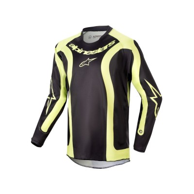 Maillot Enfant Alpinestars Racer Lurv Noir Jaune Fluo 