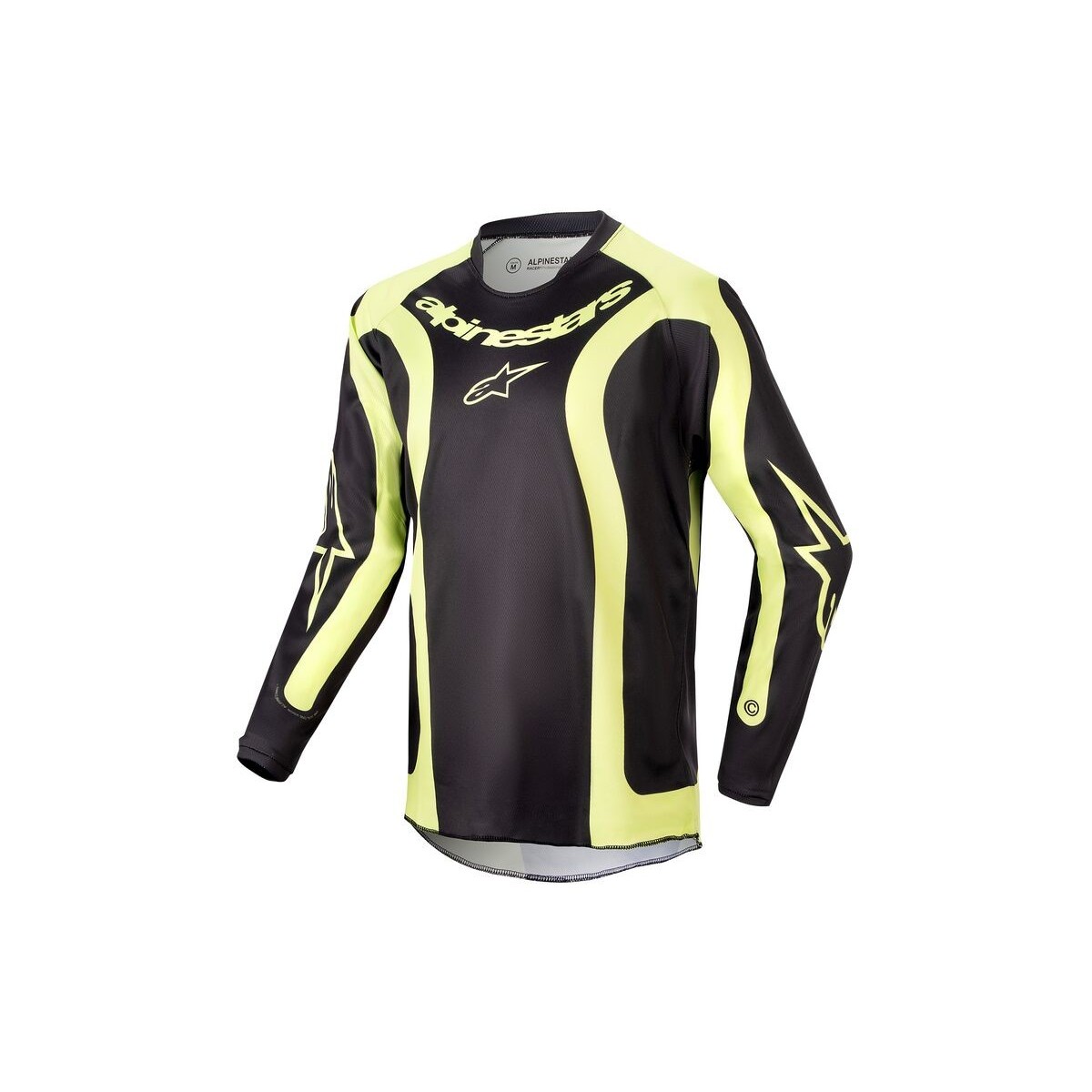 Maillot Enfant Alpinestars Racer Lurv Noir Jaune Fluo 