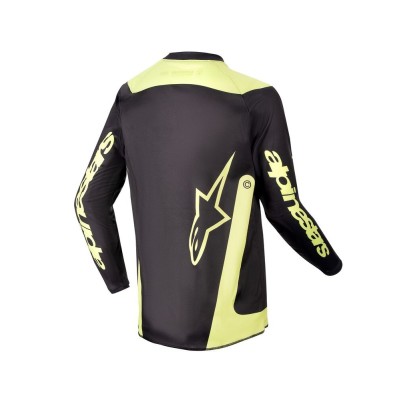 Maillot Enfant Alpinestars Racer Lurv Noir Jaune Fluo 