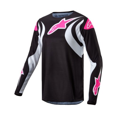 Maillot Alpinestars Stella Fluid Noir Blanc 