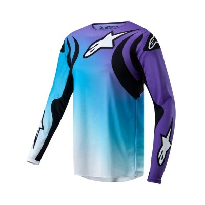 Maillot Alpinestars Stella Fluid Blanc Turquoise 