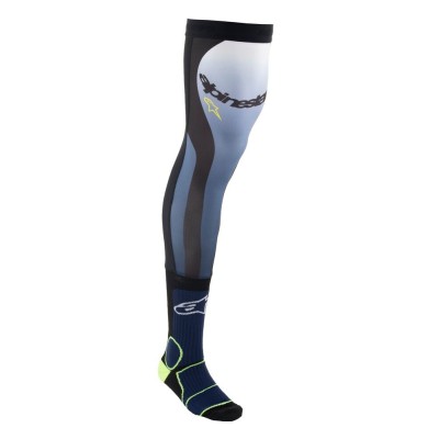 Chaussettes Alpinestars Knee Marine Nuit Jaune Fluo 