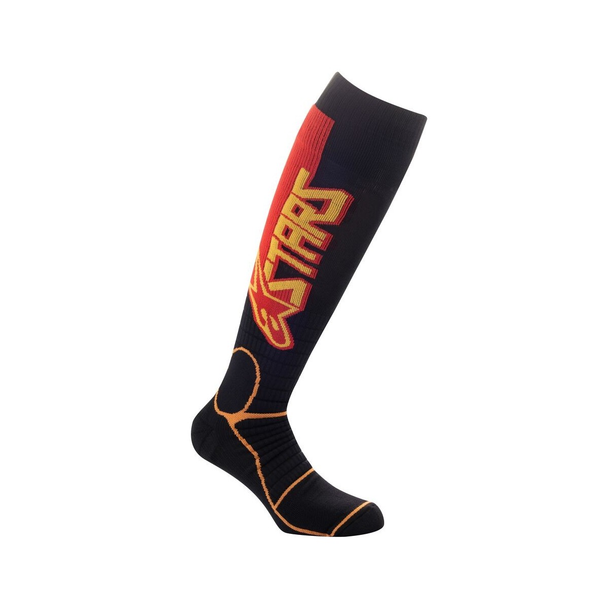 Chaussettes Alpinestars MX Pro Noir Jaune Tangerine 