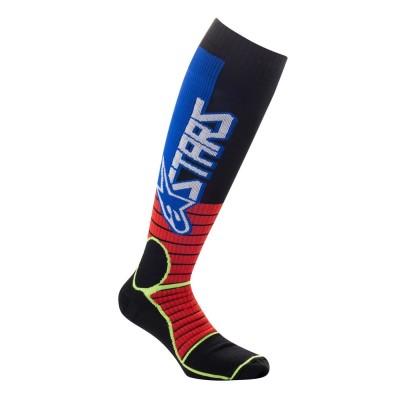Chaussettes Alpinestars MX Pro Rouge Jaune Bleu 