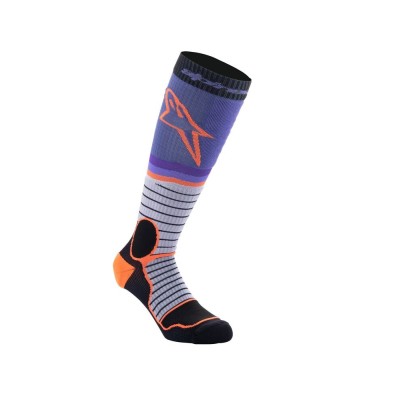 Chaussettes Alpinestars MX Pro Noir Gris Violet 