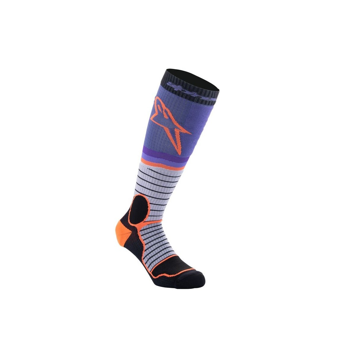 Chaussettes Alpinestars MX Pro Noir Gris Violet 
