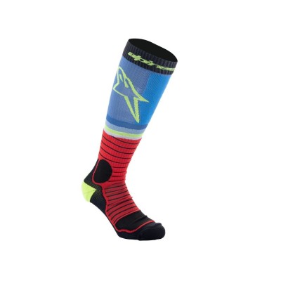 Chaussettes Alpinestars MX Pro Noir Rouge Bleu Clair 