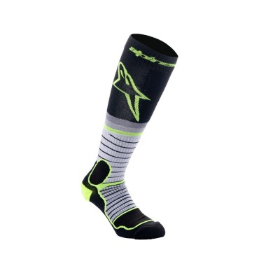 Chaussettes Alpinestars MX Pro Noir Gris Jaune Fluo 