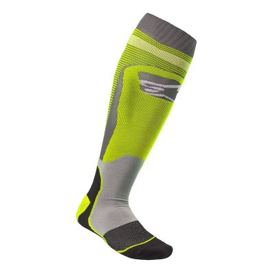 Chaussettes Alpinestars MX Plus-1 Jaune Fluo Gris 