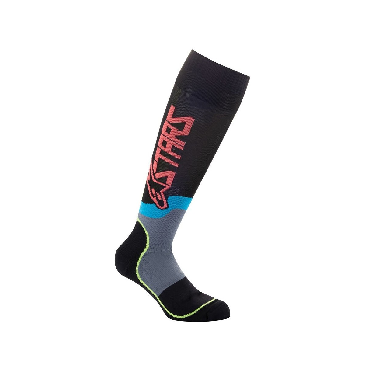 Chaussettes Alpinestars MX Plus-2 Noir Jaune Corail 