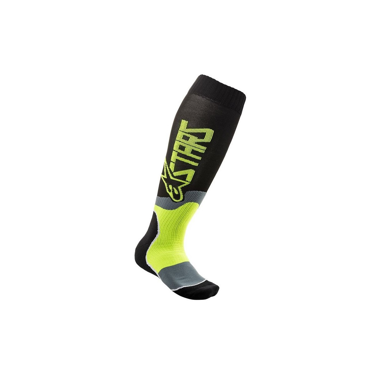Chaussettes Alpinestars MX Plus-2 Noir Jaune Fluo 