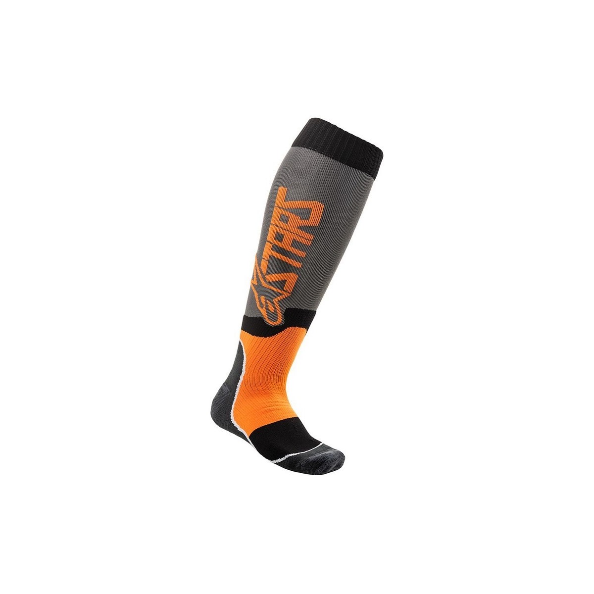 Chaussettes Alpinestars MX Plus-2 Gris Orange Fluo 
