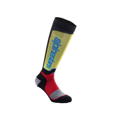 Chaussettes Enfants Alpinestars MX Plus Noir Rouge Bleu Clair 