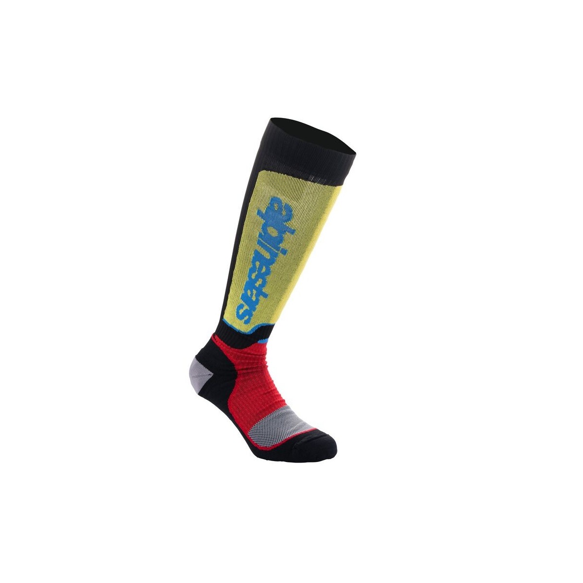 Chaussettes Enfants Alpinestars MX Plus Noir Rouge Bleu Clair 