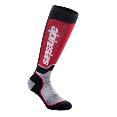 Chaussettes Enfants Alpinestars MX Plus Noir Gris Rouge 