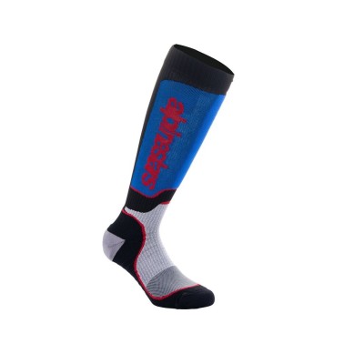 Chaussettes Enfants Alpinestars MX Plus Noir Blanc Bleu Royal 