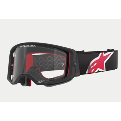 Masque Alpinestars Supertech Corp Noir Rouge ecran Clair 