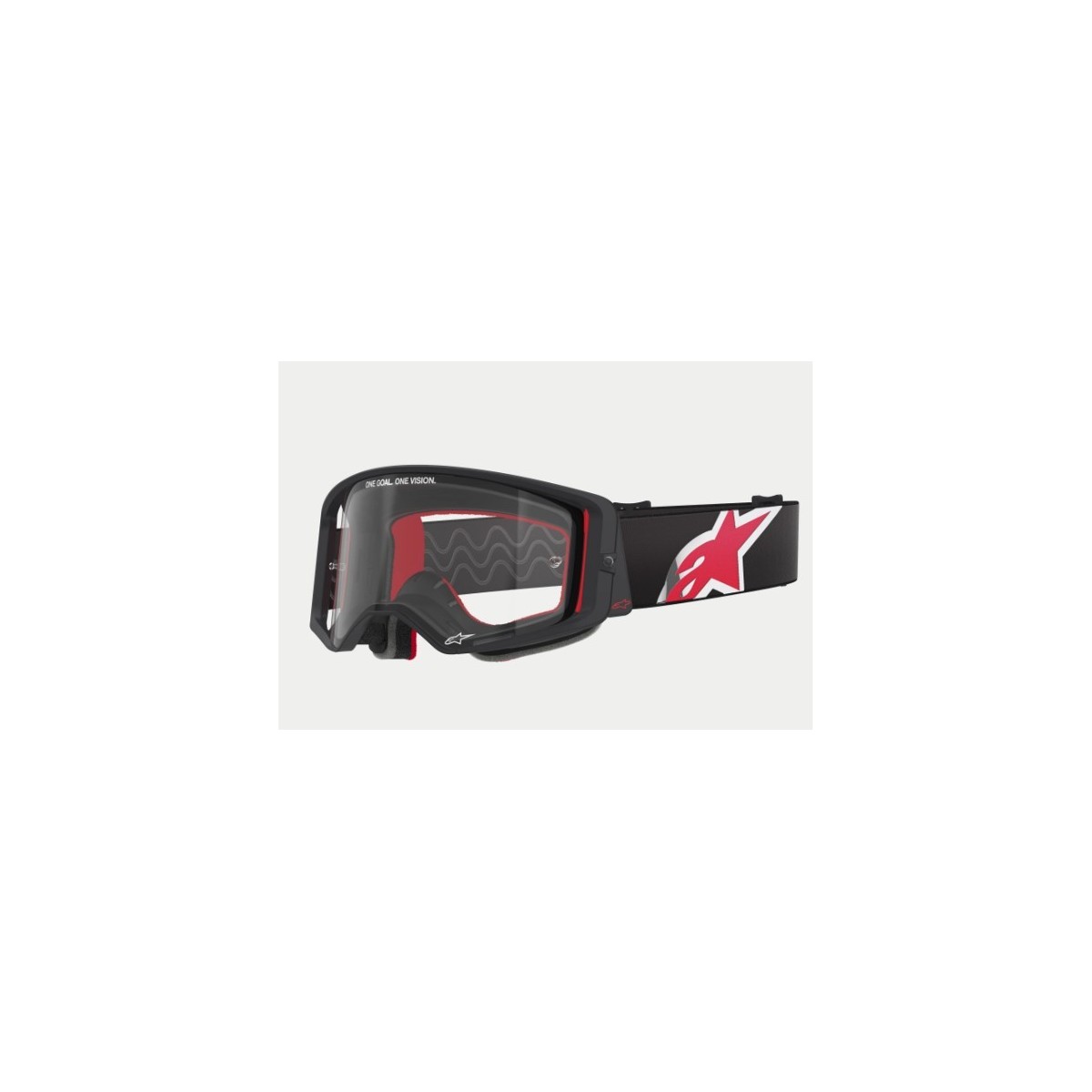 Masque Alpinestars Supertech Corp Noir Rouge ecran Clair 