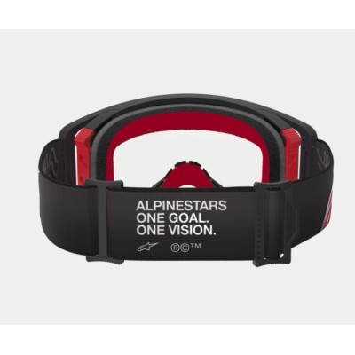 Masque Alpinestars Supertech Corp Noir Rouge ecran Clair 