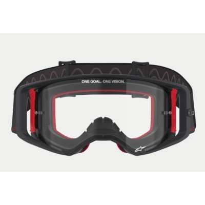 Masque Alpinestars Supertech Corp Noir Rouge ecran Clair 