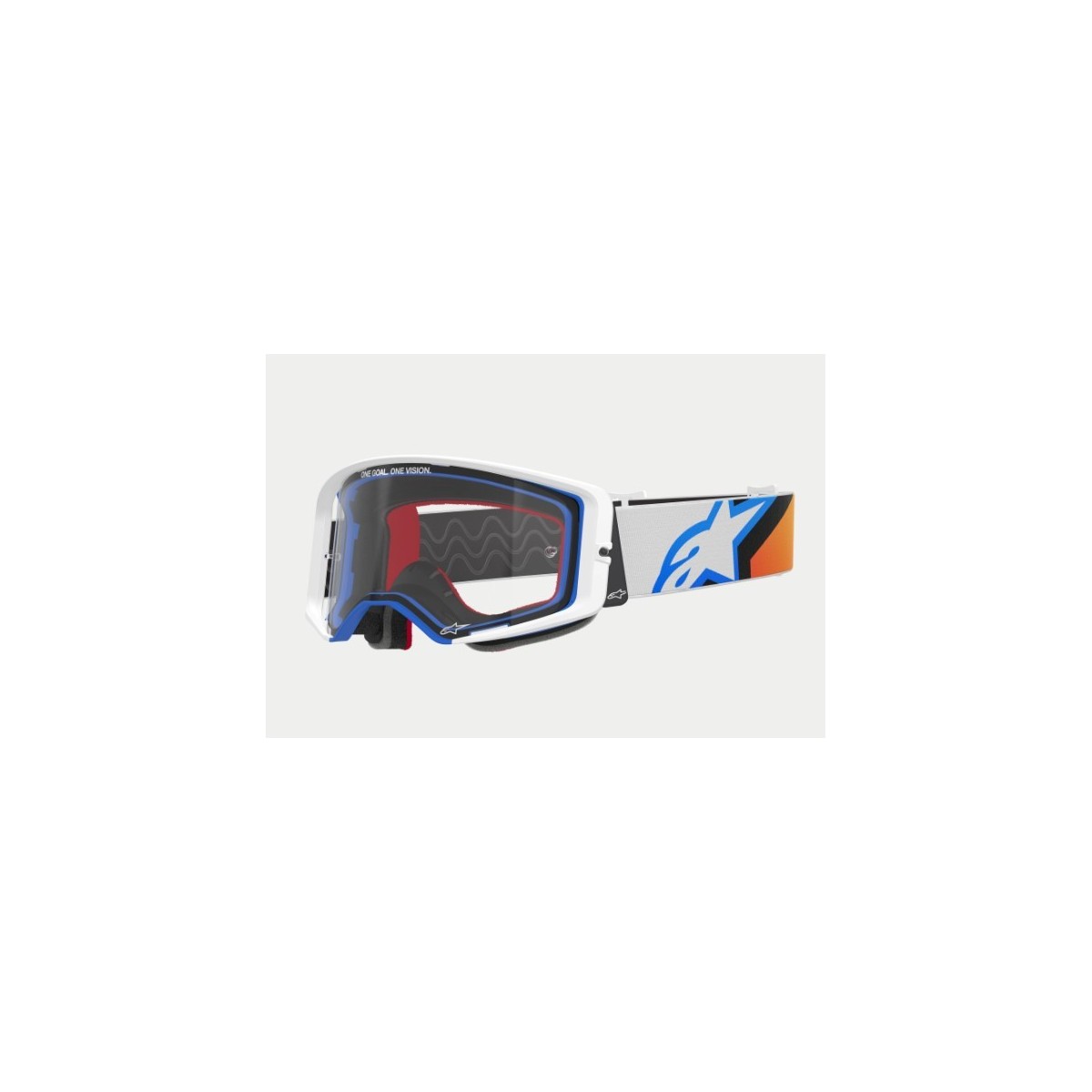 Masque Alpinestars Supertech Corp Bleu Orange ecran Clair 