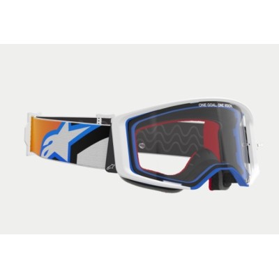 Masque Alpinestars Supertech Corp Bleu Orange ecran Clair 