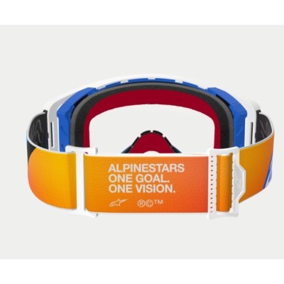 Masque Alpinestars Supertech Corp Bleu Orange ecran Clair 