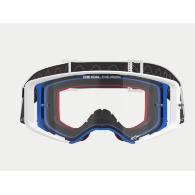 Masque Alpinestars Supertech Corp Bleu Orange ecran Clair 