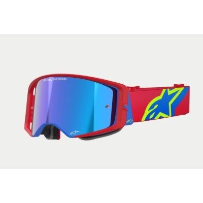 Masque Alpinestars Supertech Corp Rouge Bleu ecran miroir Bleu 