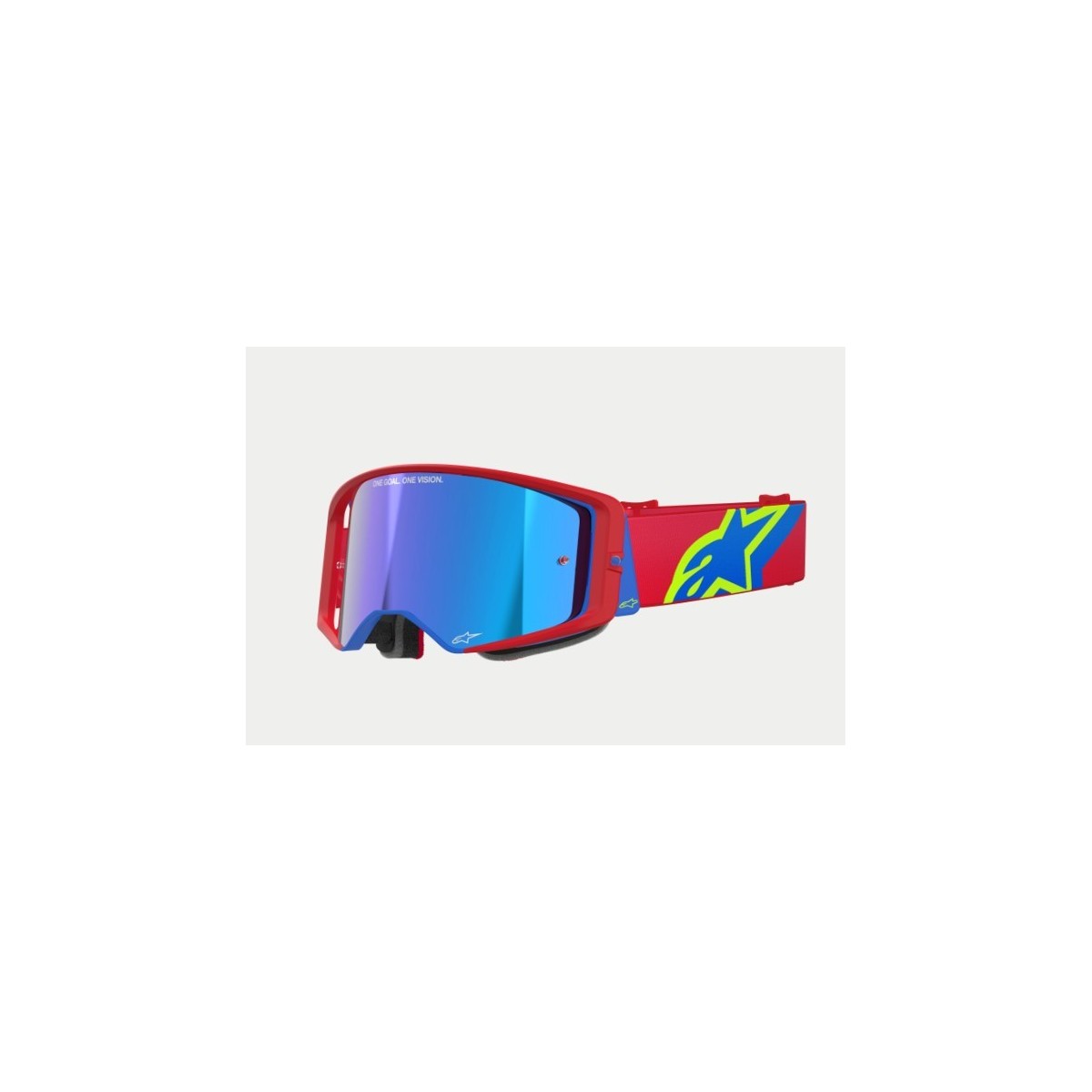 Masque Alpinestars Supertech Corp Rouge Bleu ecran miroir Bleu 