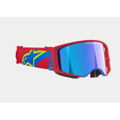 Masque Alpinestars Supertech Corp Rouge Bleu ecran miroir Bleu 