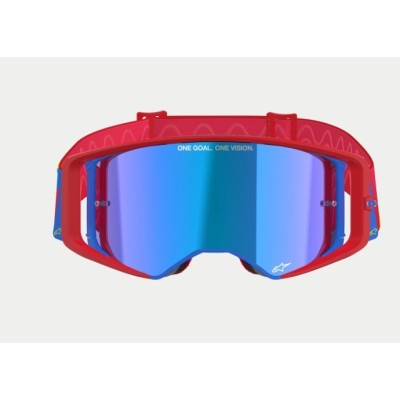Masque Alpinestars Supertech Corp Rouge Bleu ecran miroir Bleu 