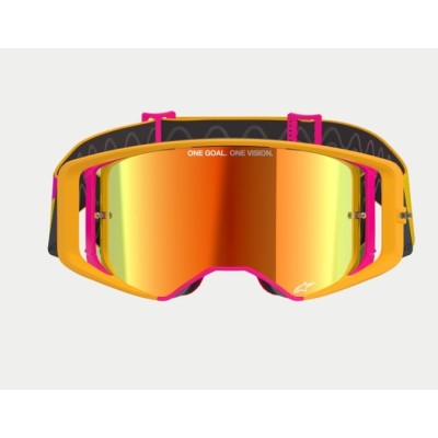 Masque Alpinestars Supertech Corp Jaune Rose ecran miroir Rouge 