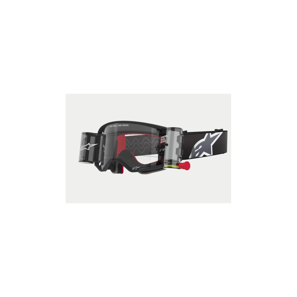 Masque Alpinestars Supertech Corp Roll-Off Noir Gris ecran Clair 