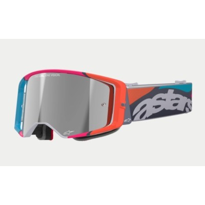 Masque Alpinestars Supertech Stream Gris Multiecran miroir Argent 