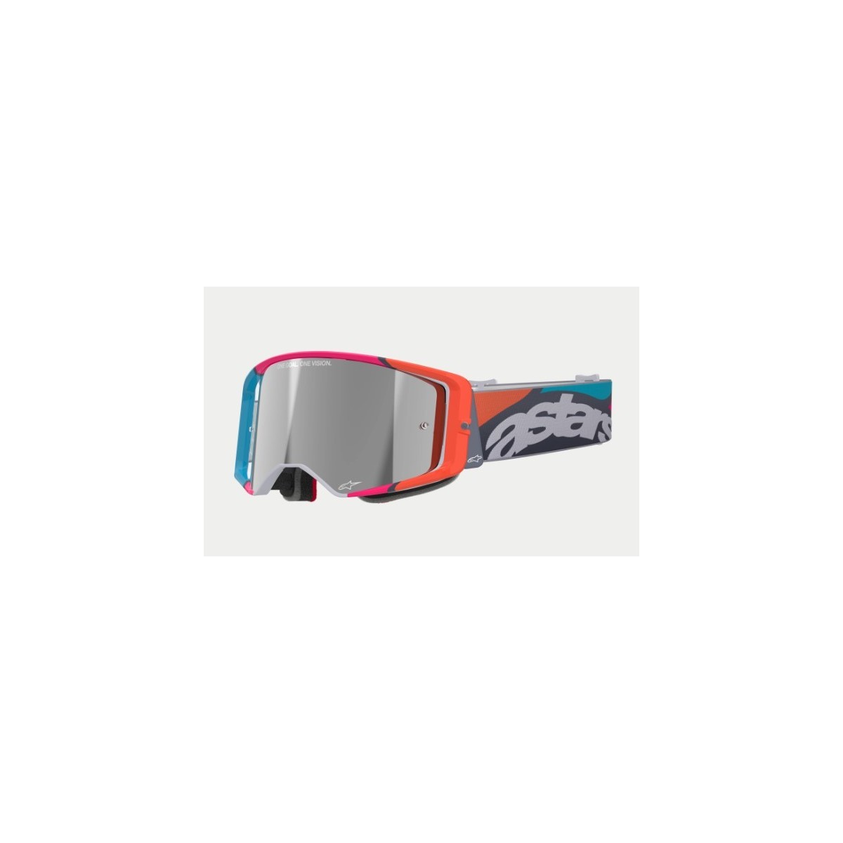 Masque Alpinestars Supertech Stream Gris Multiecran miroir Argent 
