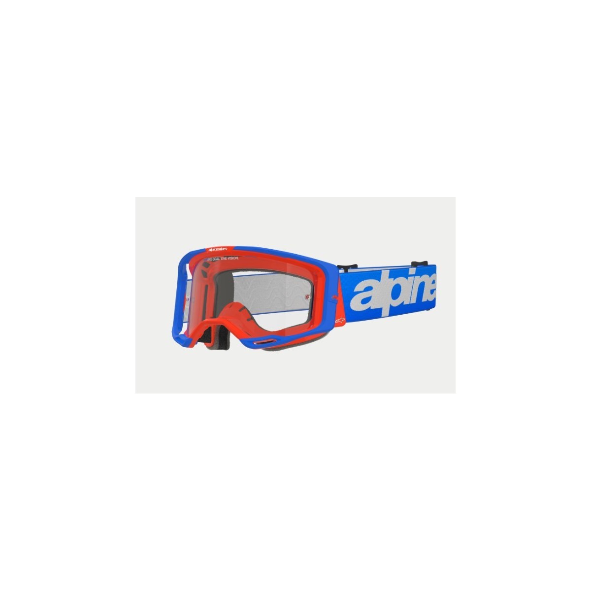 Masque Alpinestars Vision 8 Wordmark Bleu Orange ecran Clair 