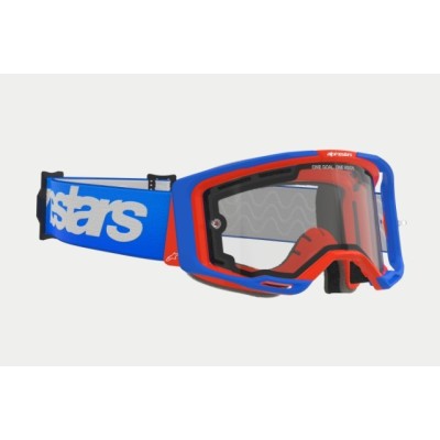 Masque Alpinestars Vision 8 Wordmark Bleu Orange ecran Clair 