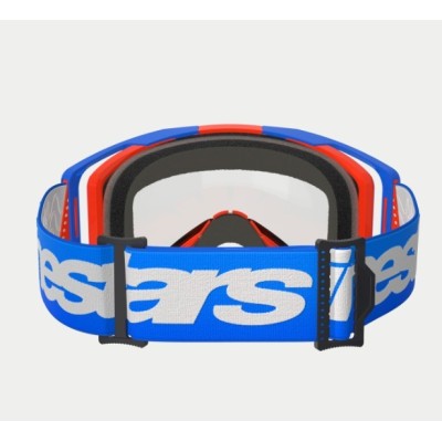 Masque Alpinestars Vision 8 Wordmark Bleu Orange ecran Clair 