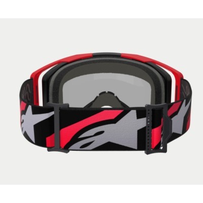 Masque Alpinestars Vision 8 Luar Rouge Noir ecran Argent 