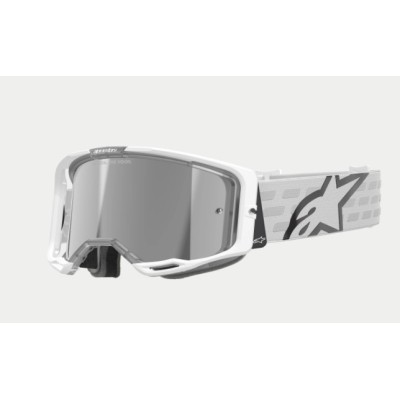 Masque Alpinestars Vision 8 Corp Blanc ecran Argent 