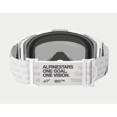 Masque Alpinestars Vision 8 Corp Blanc ecran Argent 