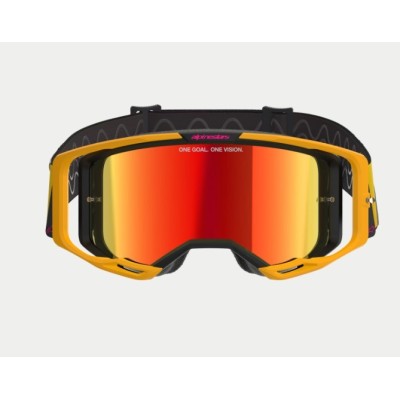 Masque Alpinestars Vision 8 Corp Jaune Rose ecran Rouge 