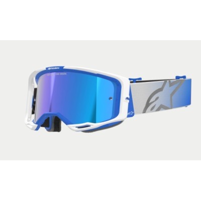 Masque Alpinestars Vision 8 Corp Bleu Blanc ecran Bleu 